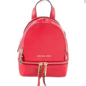 Michael kors solid leather blackpack